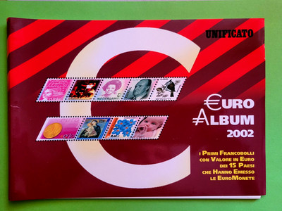 EURO ALBUM 2002 UNIFARBEN: DIE ERSTEN BRIEFMARKEN MIT EUROWERTEN