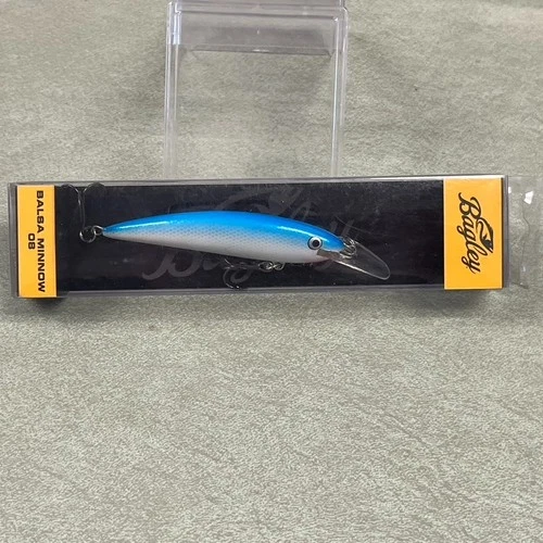 Bagley Balsa Minnow 08 Jerkbait Lures SILVER BLUE New NOS Fishing Lure 4"