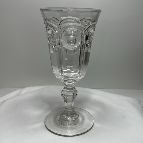 Vintage New England Glass Company Celery Vase Bull's Eye Pattern And Flint Glass - Picture 3 of 12