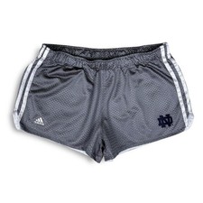 Vintage Adidas shorts womens large y2K grey logo gym running sports notre dame