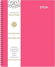 Functional & Chic 2026 Planner - Rose Red, 12 , Perfect for Professionals