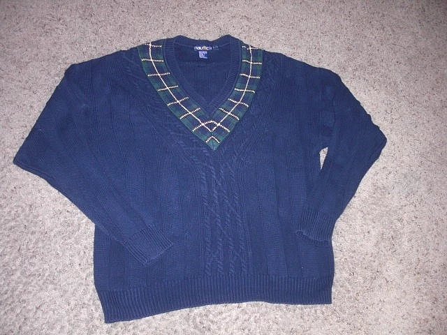 【希少】90s ［hand knit］ nautica cotton knit Nautica with Vintage Sweaters for Men for sale | eBay