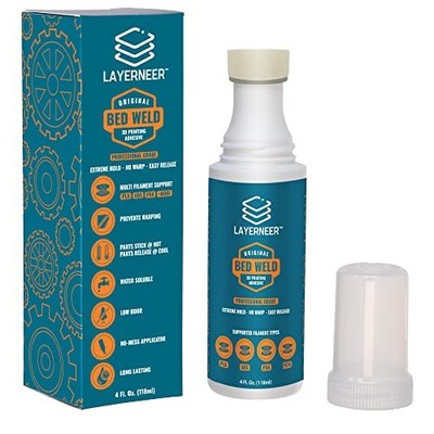3D Printer Adhesive Glue Bed Weld Original, Strong Grip Reduces Warping for 