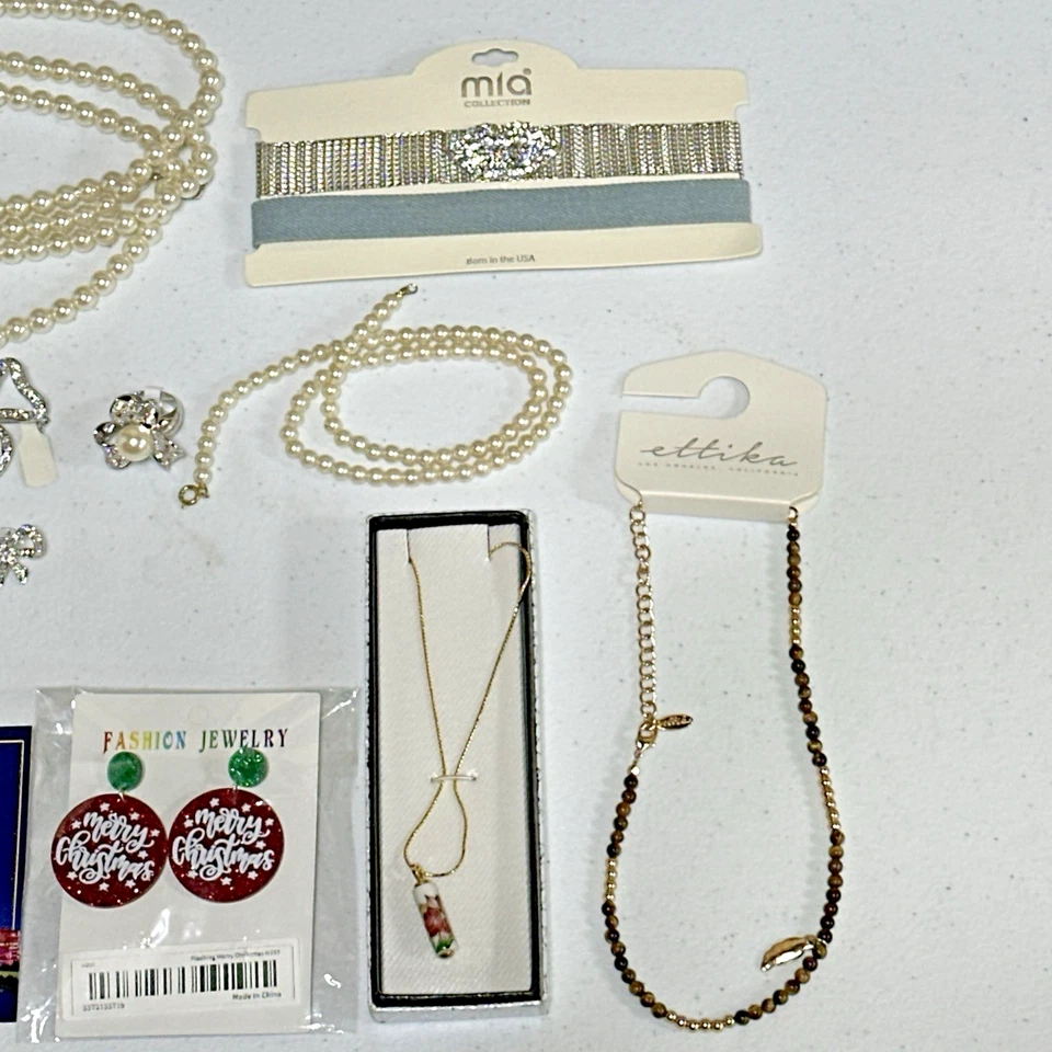 Moda Joyería Paquete Pendientes Collares Pulseras Perlas Cuentas Navidad Mia Ettika Foto 2 de 4