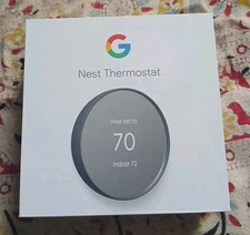 Google Nest Smart Thermostat Charcoal Open Box & Nest Power Connector..