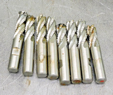 Carbide Twist HSS End Mill 4 Flute 1/2" Lot of Eight (8)