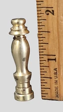 New Old Stock Solid Unfinished Brass Classic Colonial Lamp Finial 1 3/4''  V54