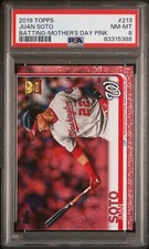 Juan Soto 2019 Topps Mother's Day Pink Parallel 07/50 PSA 8 Gold Cup Nationals