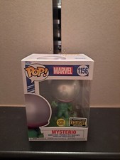 Funko POP Marvel Mysterio 1156 Entretenimiento Tierra Exclusivo GITD CON Protector