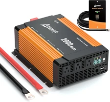 2000W Power Inverter Conversion Efficiency 89.37% Inverter 12V to 110V 3AC Outle