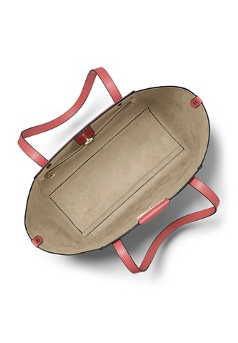 Karlie large straw and pebbled leather tote bag Clearance