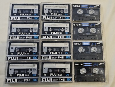 12x Audiokassetten   FUJI FX-II 90 / JP-II  /   Tapedeck Music Cassette 