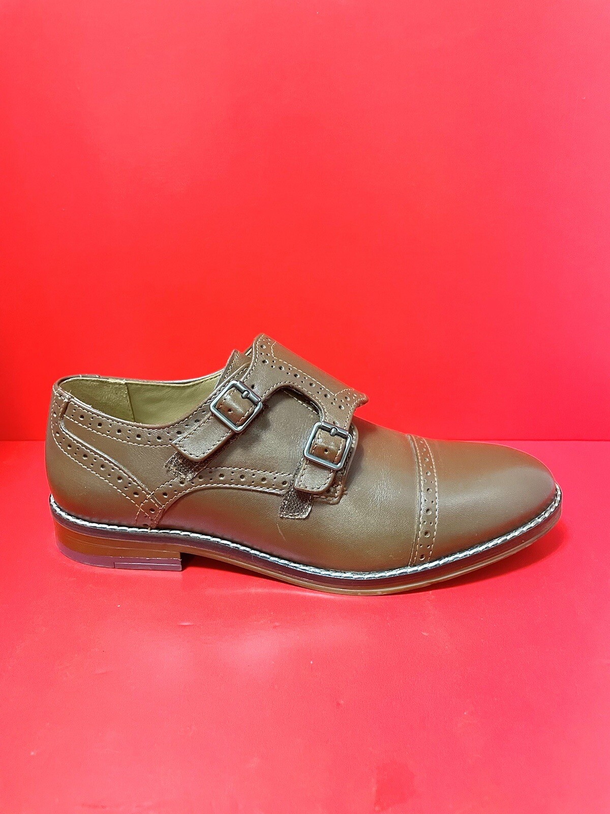 Johnston & Murphy Boys 2 strap Buckle Dress Shoe Size 5.5 Brown eBay