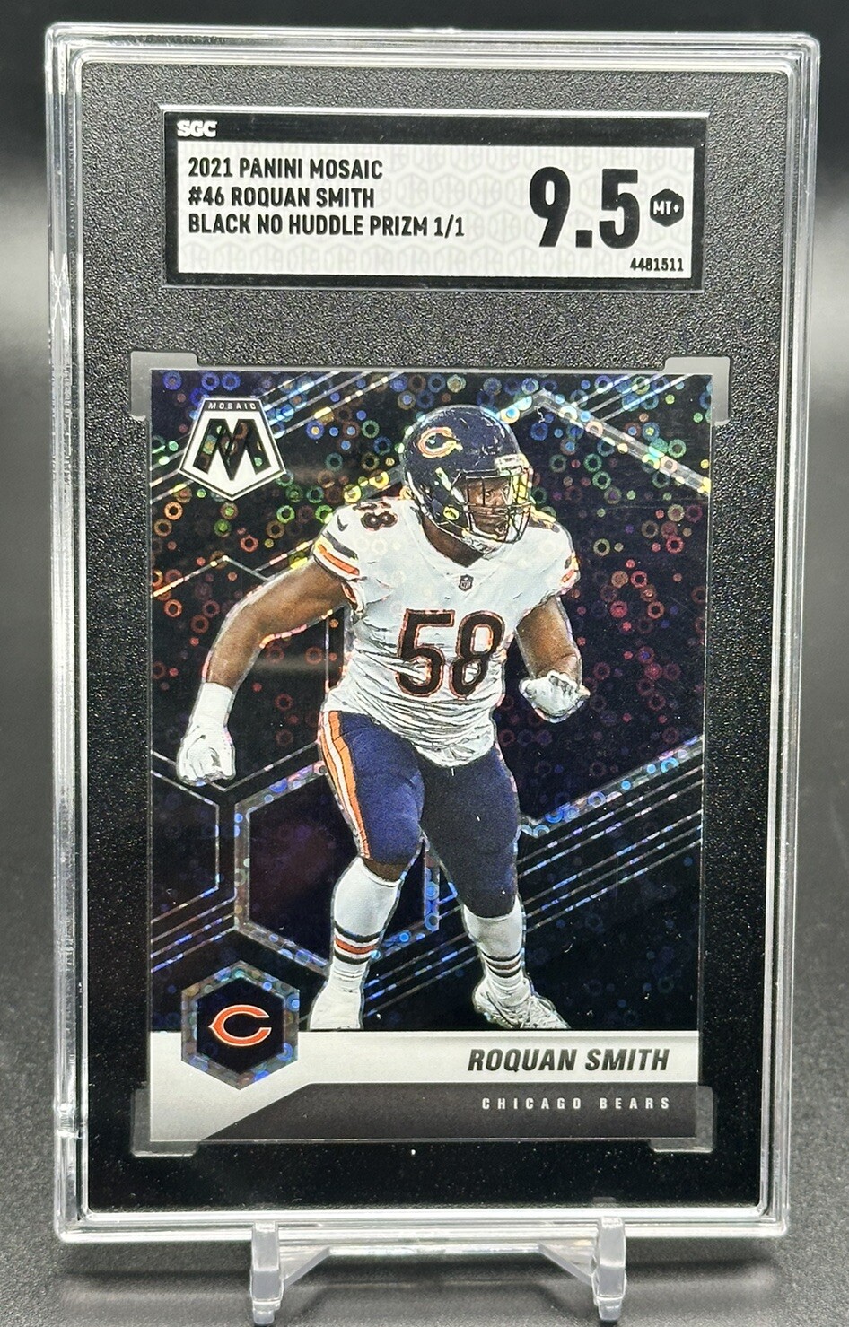 2021 Panini Mosaic #46 Roquan Smith 1/1 Black Disco SGC 9.5 Mint+ 🔥 Beast!
