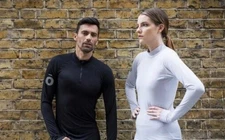 Floa All Action Base Layer Women's Half Zip Top Black in Size 8-10