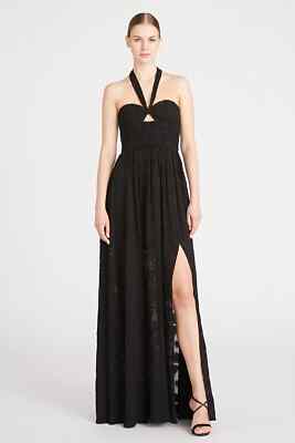 amur halter dress Amur Lorelie Halter Gown in Water Hyacinth TrenLend