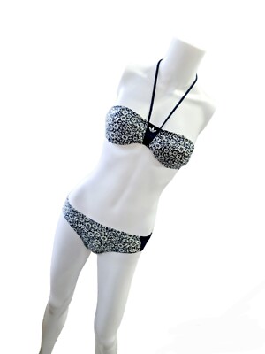 adidas Originals Women's Navy White Trefoil Flower Bikini Size GB 10 E  36 UK