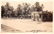 Rockwood Tennessee Lowes Camp and Cafe Gas Station Real Photo PC AA88213
