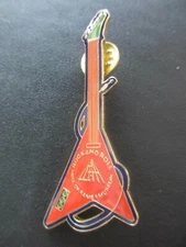 ROCK AND ROLL- Hall of Fame Museum Hard Rock Split V Guitar Pin *