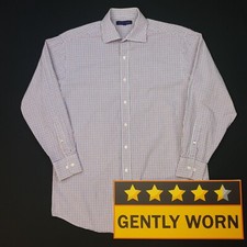 Tommy Hilfiger Mens Dress Shirt 15.5 32/33 Red Long Sleeve Regular Check