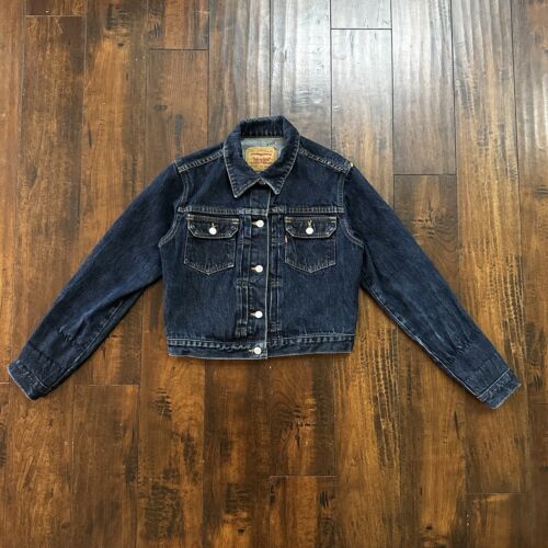 Vintage Levis Jacket Big E Denim Lvc Repro Dark Type II Xs 