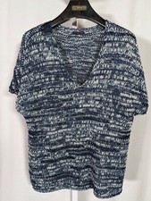 Eileen Fisher Made In USA Indigo Multicolor Knit Sweater XL