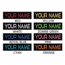 BEST SELLING 5X1.5 size Custom NAME TAG Embroidered "Iron on", FAST SHIPPING