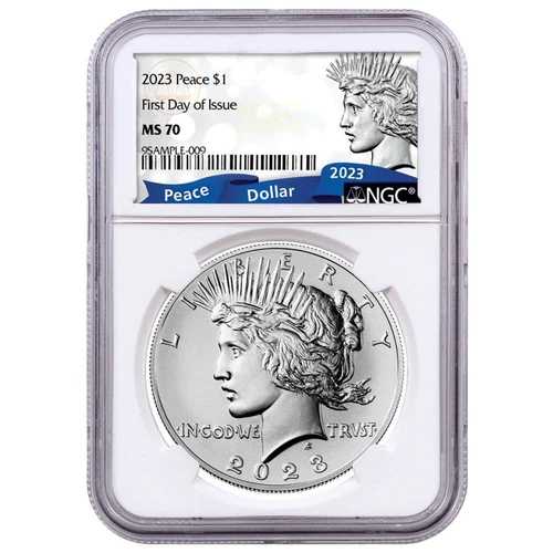 2023(P) Silver Peace Dollar NGC MS70 First Day of Issue w/Exclusive Peace Label