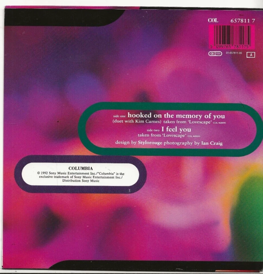 NEIL DIAMOND HOOKED ON THE MEMORY OF YOU RARE 1992 SINGLE FROM NETHERLANDS, MINT - Image 2 of 2