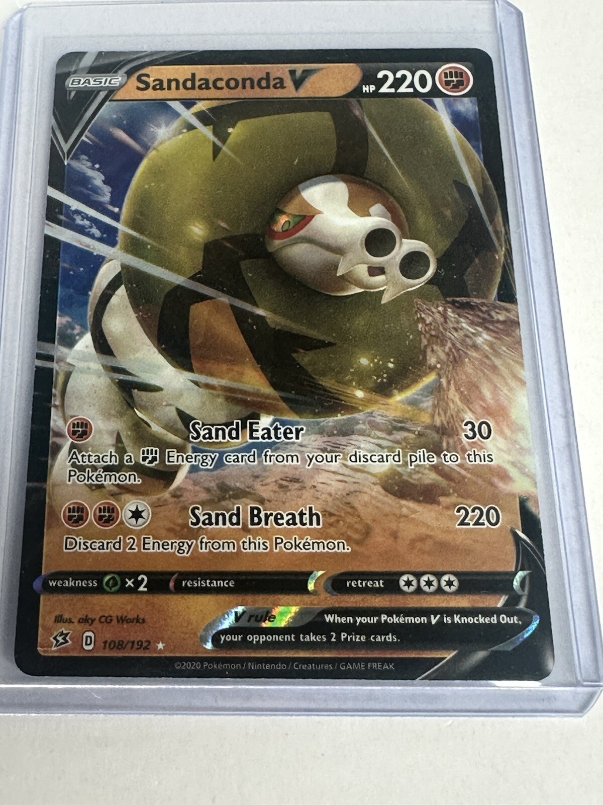 Sandaconda V 108/192 Pokémon Sword And Shield Swsh02: Rebel Clash Holo