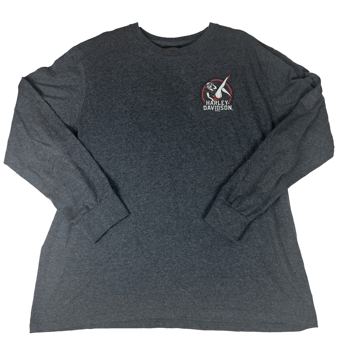 Harley Davidson Gray Long Sleeve Mens 2XL T Shirt Syracuse NY