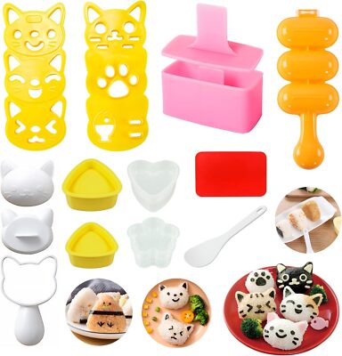 Rice Ball Mold Cute Cat Sushi Mold for Kids, Musubi Maker Press, Rice Ball Mold 