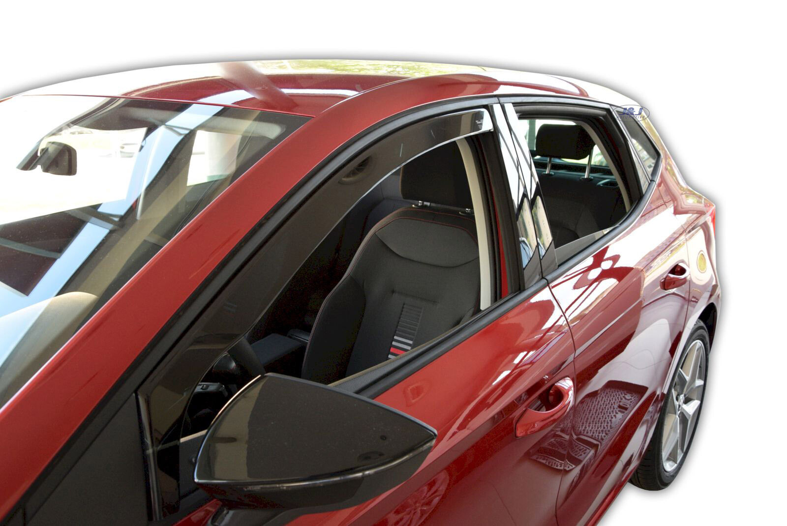 TO FIT Seat V 5 door 2017up Front wind deflectors 2pc set TINTED