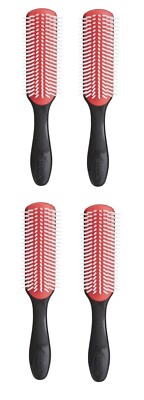 Denman D3 Medium 7-reihige Stylingbürste - Schwarz - 4er Pack
