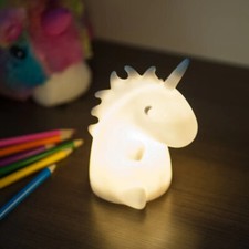 Night Light Creative Battery Gift Cute Bedside Table Lamp Silicone Kids Room LED