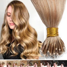 Nano Ring Tip 100% Armenian/Indian 1g Remy Human Hair Extensions 16 18 20 22 In