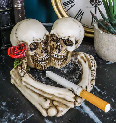 Love Never Dies Skeleton Ashtray Resin Figurine 4.5''L Day Of The Dead Figurine