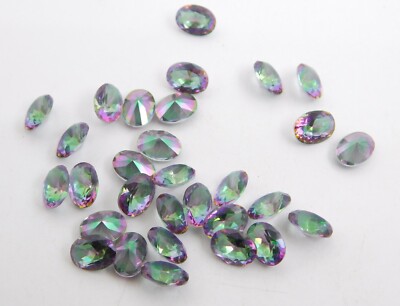 Mystic Topaz Oval Cut Lot Loose Gemstone 6x8 MM For Jewelry Making Stone P-372