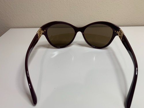 Versace Mod 4283 Sunglasses Bordeaux Brown Cat-Eye Oversize 57-17-140 Italy - Picture 7 of 16