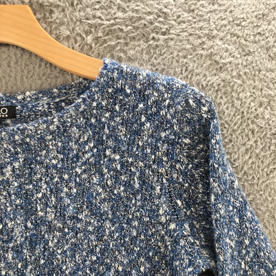 Suéter Pullover Buffalo Mujer L Azul Mezcla Algodón Manga Larga Informal Tejido Foto 3 de 4