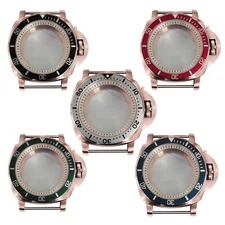 Bezel White Inner Shadow 42mm PVD Rose Gold Watch Case For NH35/NH36 Movement
