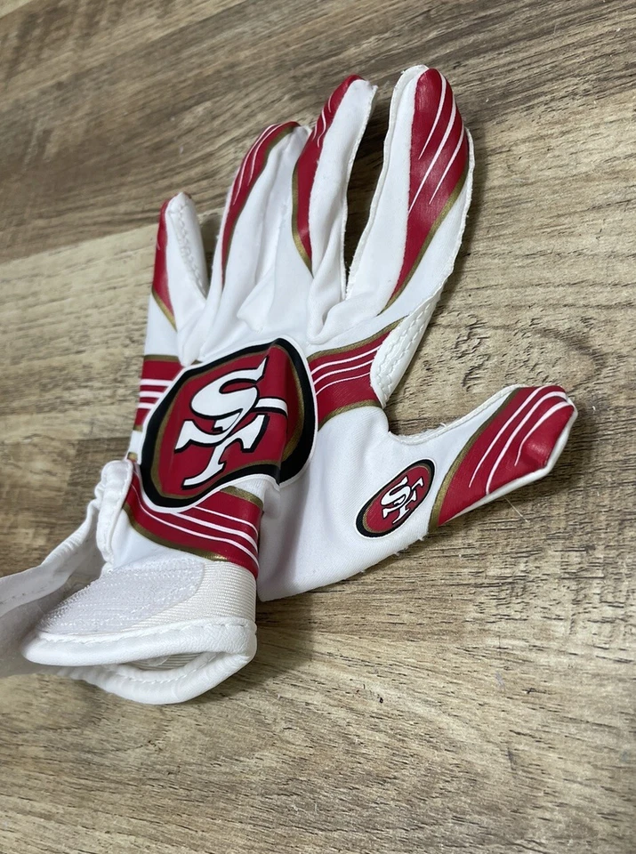 (1) 旧金山 49 人队儿童 NFL 接收手套,4-12 岁单手套尺寸 Xs/S — 第 2/4 张图片