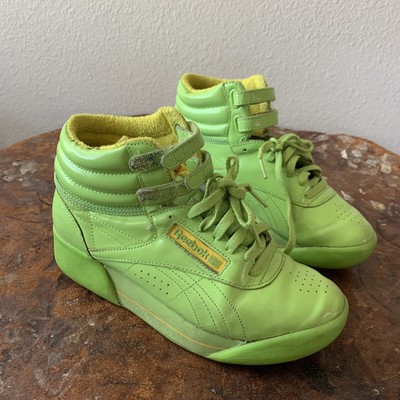 lime green reebok classics