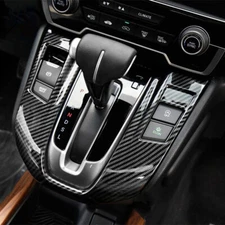 For 2017-2022 Honda CRV CR-V Carbon Fiber Console Gear Shift Panel Cover Trim