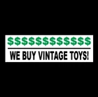 "WE BUY VINTAGE TOYS" business STICKER sign store metal wind-up play set tin old