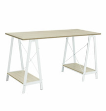 Trestle Table Office Desk - White ( B Grade )