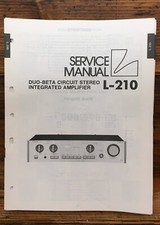 Luxman L-210 L210 Amplificatore Integrato Manuale di Servizio *Originale*