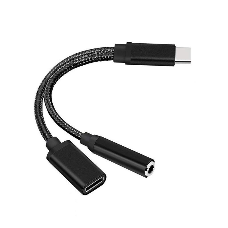 USBC Type C Adapter Port to 3.5MM Aux Audio Jack Earphone Headphone