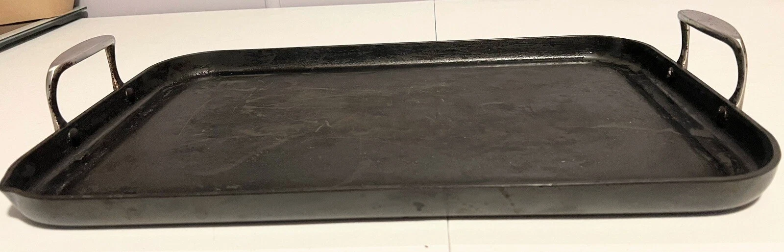 Vintage Tramontina NONSTICK 13” X 20" Double Burner Griddle 80105/143