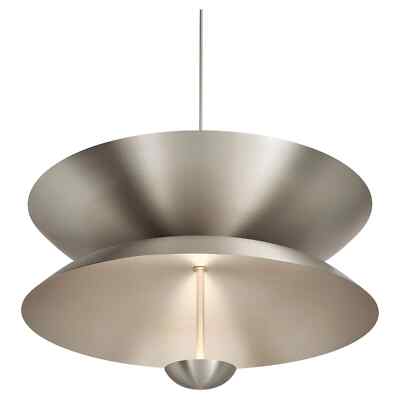 Modern Double Dome Shades Sputnik Light Modern Chrome Finish Industrial Pendant
